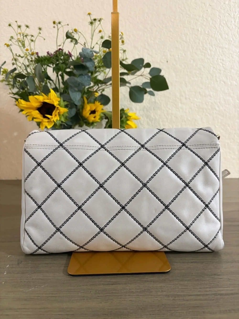 Kate Spade New York White Quilted Emerson Place Marsala Convertible Crossbody